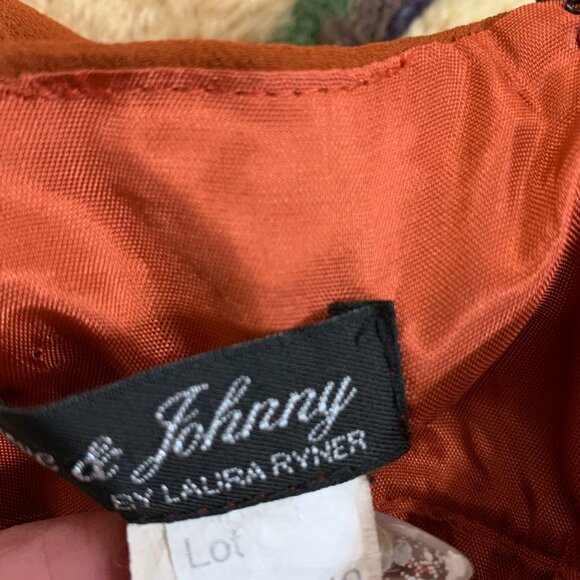 90s Vintage Bronze Silk Chiffon Halter Dress Art Deco Formal Maxi Retro 30s 10 - Picture 10 of 10